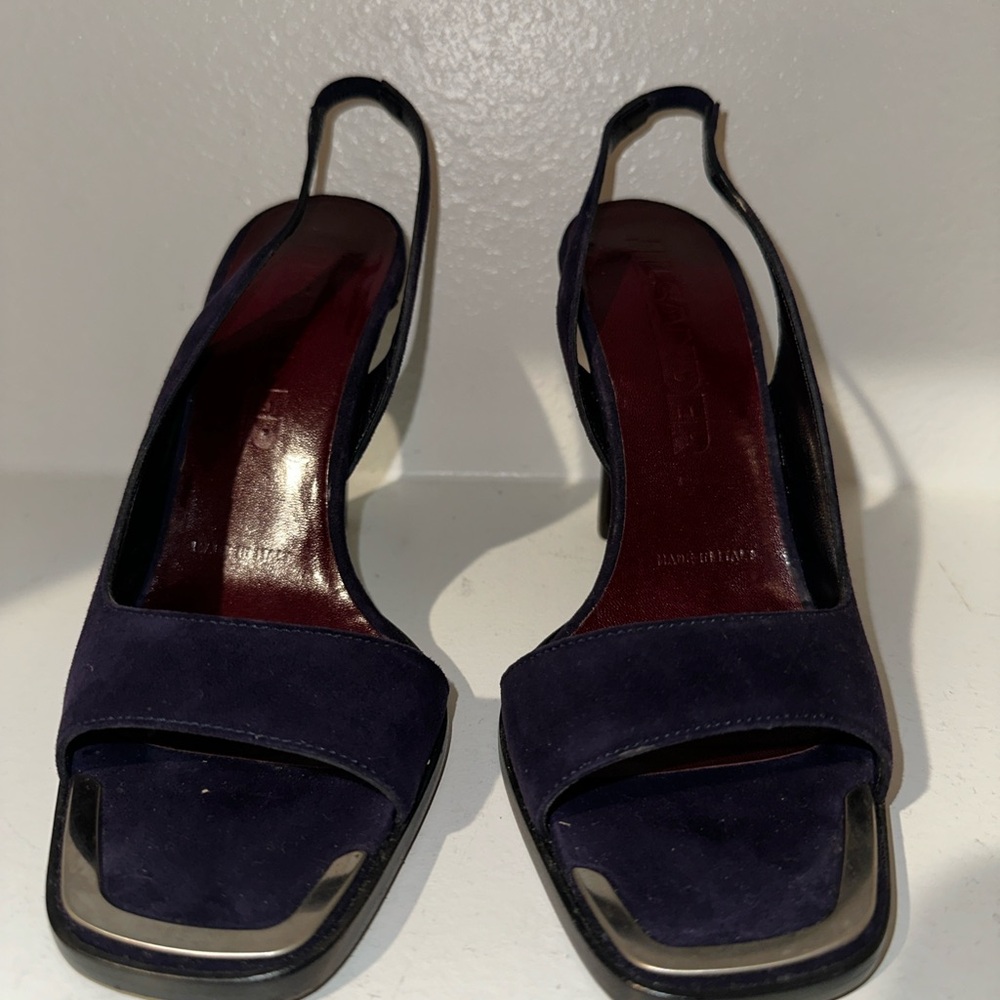 Jil Sander plum Elegant Heels